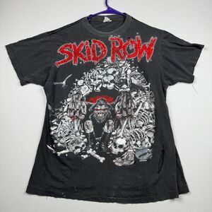 Vintage 1992 Skid Row "Slave To The Grind" T-Shirt Single Stitch Thrashed Look L